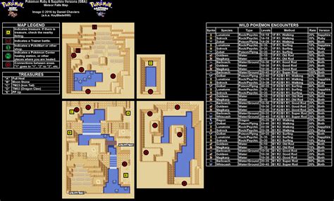 Pok Mon Ruby Sapphire Meteor Falls Map Png Neoseeker Walkthroughs