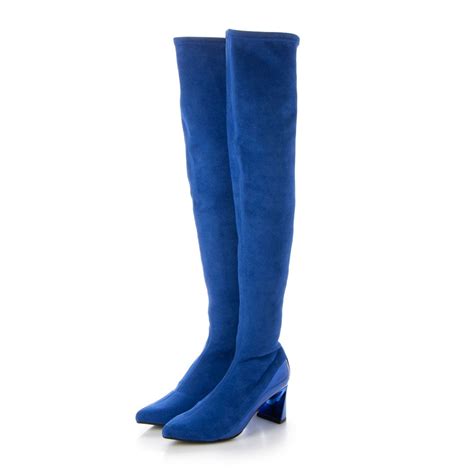 ユナイテッド ヌード UNITED NUDE Molten Flow Thigh Boot Mid Cobalt Blue waja