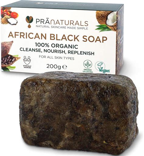 Pranaturals Sapone Nero Africano G Cosmetico Biologico E Vegano