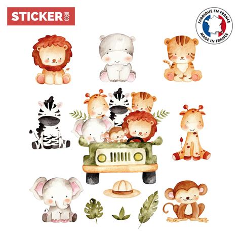 Stickers Animaux De Safari Autocollants Animaux Stickerdeco Fr