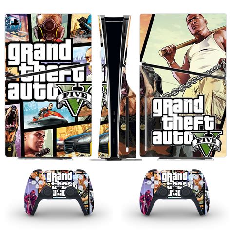 Grand Theft Auto V PS5 Slim Skin Sticker Cover Design 3 - ConsoleSkins.co