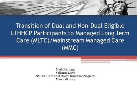 Transition Of Dual And Non Dual Eligible Lthhcp Participants To Managed