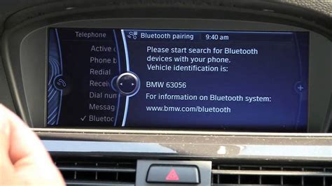 Pairing Your Bluetooth Phone With The Bmw Idrive System Youtube