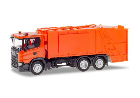 Herpa Scania CG 17 garbage truck, orange 309837