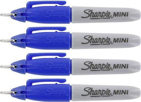 Sharpie Mini Permanent Marker Fine Point Blue Ink 4