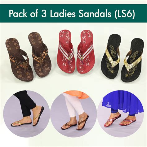 Buy Pack Of 3 Ladies Sandals Ls6 Online At Best Price In India On