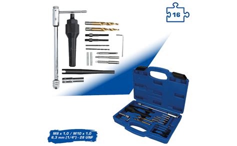 Brilliant Tools BT561030 16 Piece Set Glow Plug Removal And Thread Kit