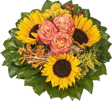 Dominik Blumen und Pflanzen Blumenstrauß Rebecka mit Sonnenblumen