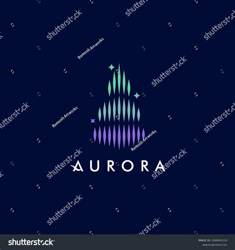 Aurora Borealis Logo Modern Northern Lights Stock Vector Royalty Free