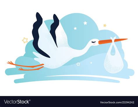 A Stork Royalty Free Vector Image VectorStock