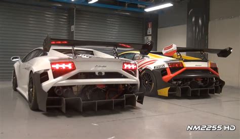 Video Lamborghini Gallardo Super Trofeo Racer Revving And Racing