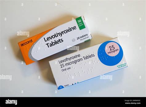 Two Different Doses Of Levothyroxine Stock Photo Alamy