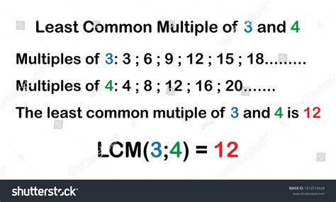 Least Common Multiple Lcm Definition Stock Vector Royalty Free