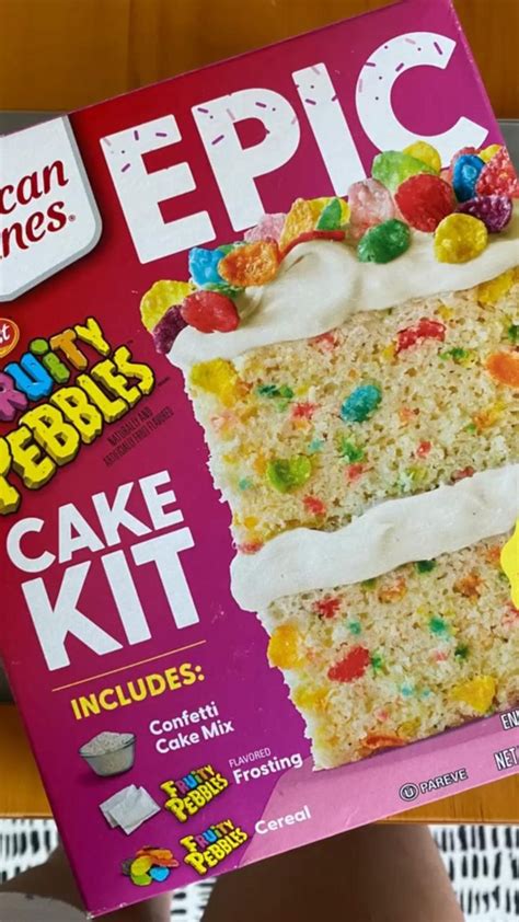 Duncan Hines Epic Fruity Pebbles Cake Mix Kit 285 Oz 1 Count Fruity Pebbles Fruity Pebbles