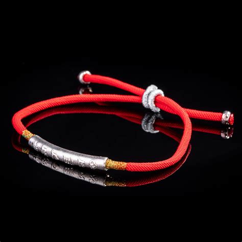 Tibetan Red String Bracelet Buddhist Lucky Charm Buddha And Karma