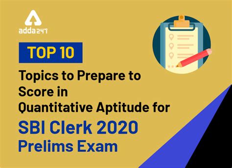 Scoring Topics To Prepare In Quantitative Aptitude For Sbi Clerk