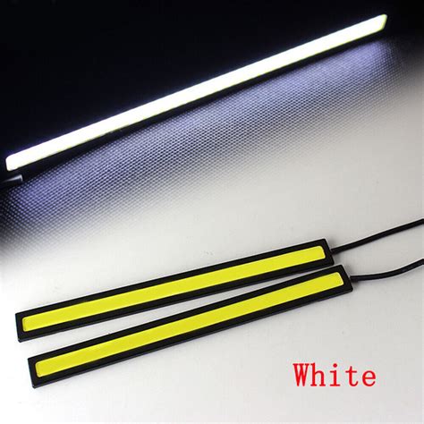 Pcs V Led Strip Drl Daytime Running Lights Fog Cob Car Lamp Driving