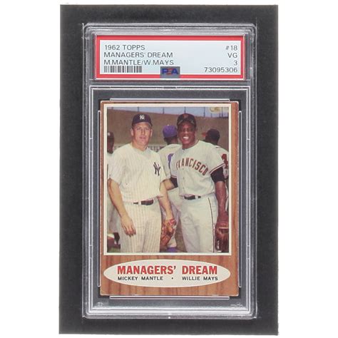 Mickey Mantle Willie Mays Topps Managers Dream Psa