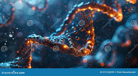 DNA Sequence Molecules Structure Dna Code Dna Helix Enlarged Model In