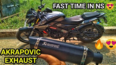 Akrapovic Full System Exhaust Installed In Bajaj Pulsar Ns160 Smooth