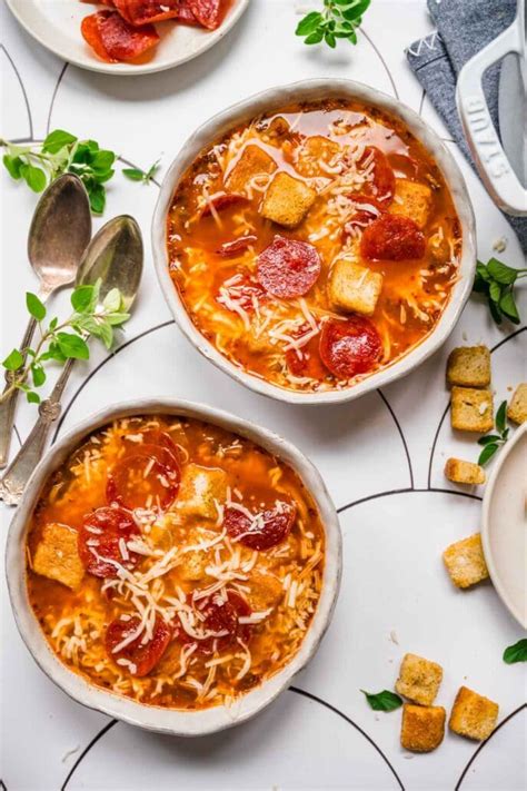 Pepperoni Pizza Soup Recipe Dinner Then Dessert