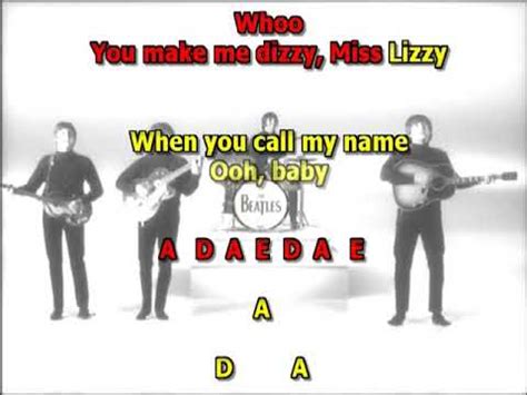 Dizzy Miss Lizzy Beatles Mizo Lead Vocal Lyrics Chords YouTube