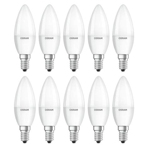 10 X Osram LED Leuchtmittel Parathom Kerze 5W 40W E14 Matt 470lm Wa