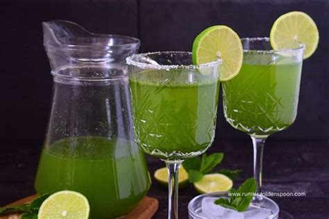 Pudina Nimbu Pani Nimbu Pudina Sharbat Mint Lemonade Recipe Rumki