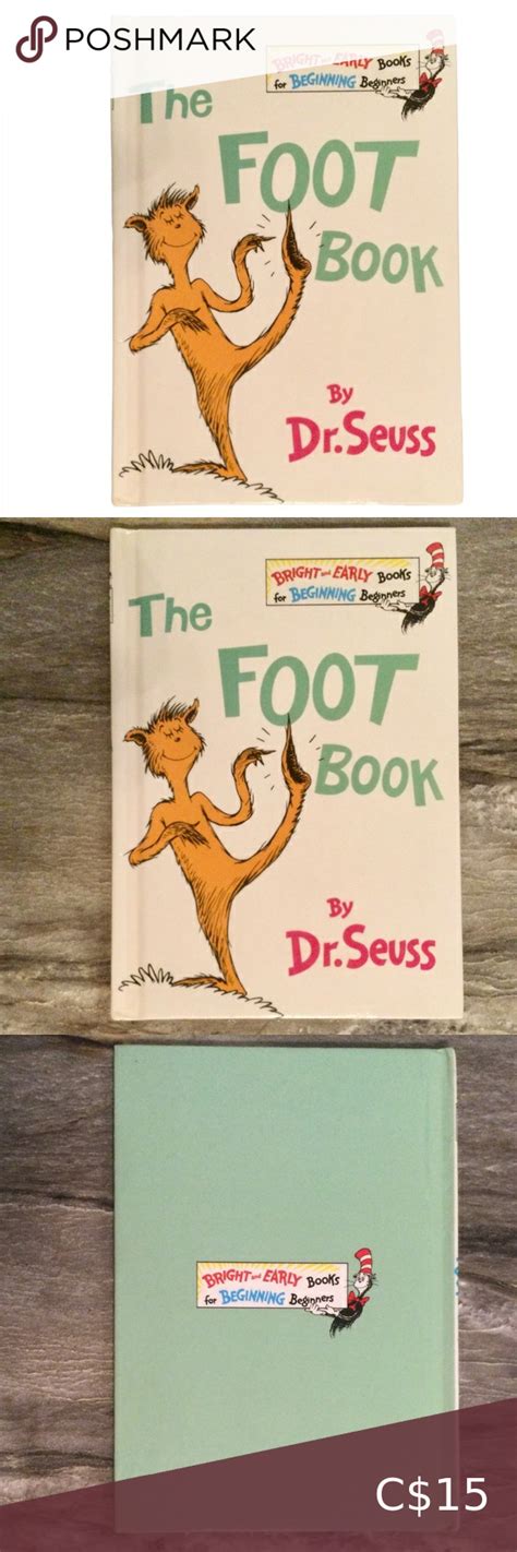 Vintage 1968 Dr Seuss The Foot Book Hardcover Picture Book Picture