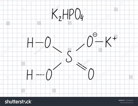 Potassium Hydrogen Phosphate Formula Handwritten Chemical Stock ...