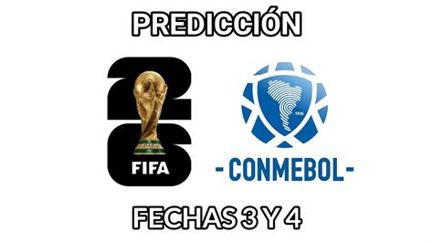 Predicción Fechas 3 Y 4 Eliminatorias Sudamericanas Rumbo A Norteamérica 2026 Youtube