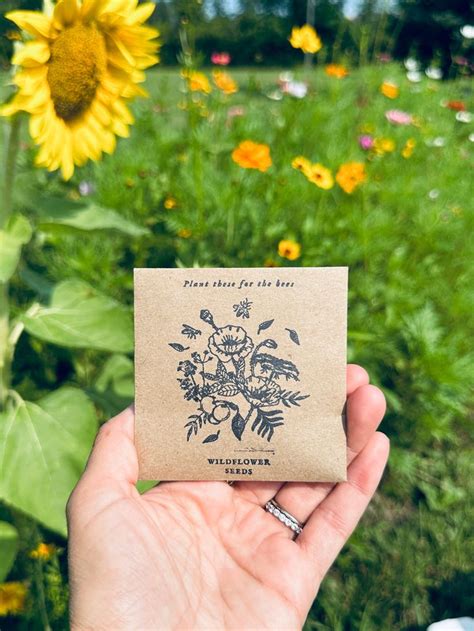 Wildflower Seed Packets SEEDS INCLUDED Customized Favors Bee Favors