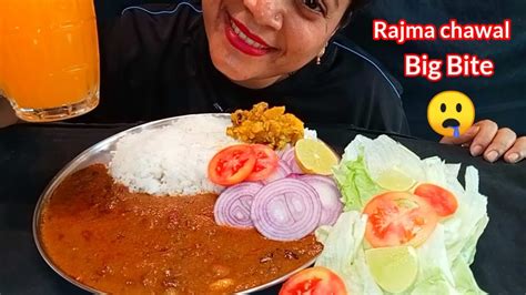 Asmrmukbangeating Rajma Chawal Aloo Kadu Ki Sabji 🥵🥗 Salad 🥗asmr