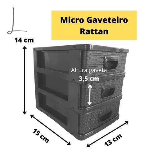 Gaveteiro De Mesa Escritorio Micro Porta Tudo 3 Gavetas Nfe R 30 Em