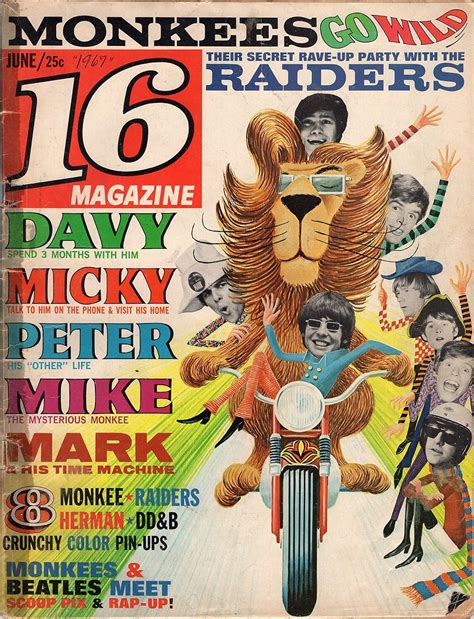 THE MONKEES MEET THE BEATLES Davy Jones MICKY DOLENZ CENTERFOLD Mark