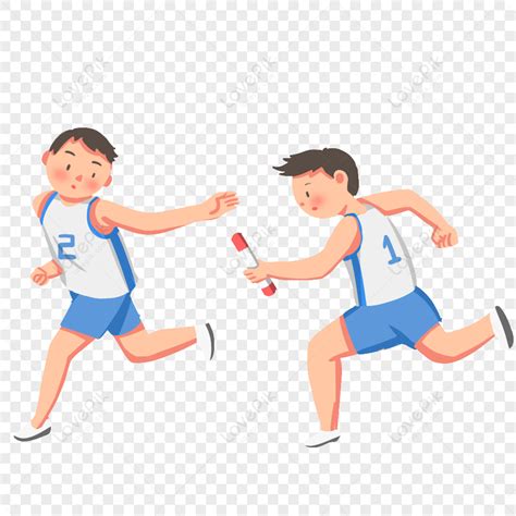 Relay Race Track And Field Handover Relay Running Png Image And