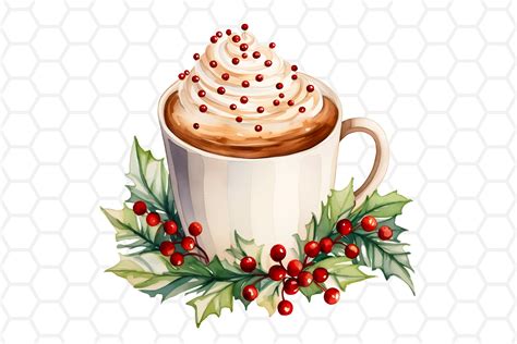 Hot Cocoa Cup Clipart Vector Christmas Hot Cocoa In Red Clip Art Library