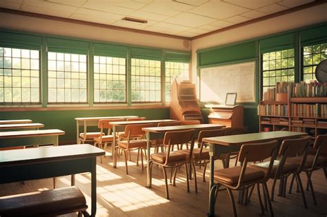 Premium Photo 3d Illustration Depicts Classroom Filled