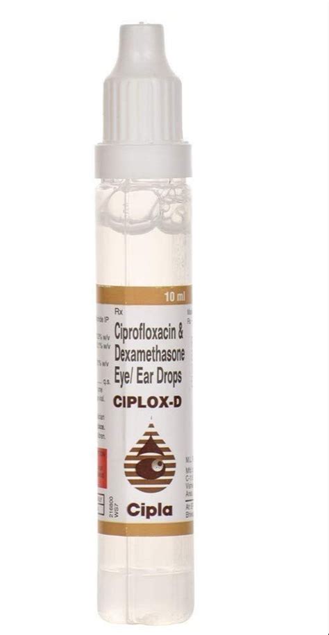 Cipla Ciplox D Ciprofloxacin Dexamethasone Eye Ear Drops At Rs 130