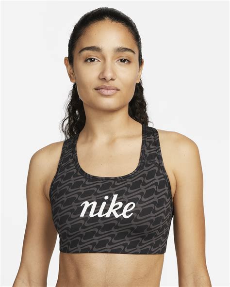 Nike Swoosh Icon Clash Womens Medium Support Non Padded All Over Print Sports Bra Nike Si