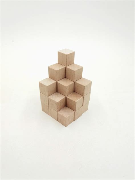 10 Wood Cubes 15mm Wooden Craft Blocks Unfinished Natural Etsy