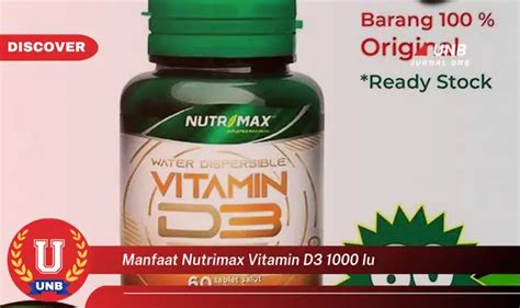 Intip 6 Manfaat Nutrimax Vitamin D3 1000 IU Yang Bikin Kamu Penasaran