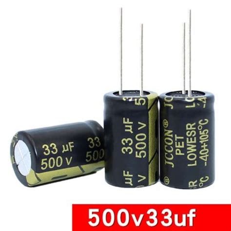 500v 33uf Low Esr Radial Electrolytic Capacitors ±20 105°c Pcb 16x25mm Ebay