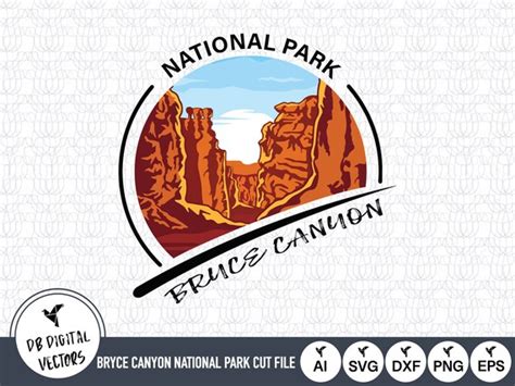 Bryce Canyon National Park Outline Svg Files Bryce Canyon Etsy