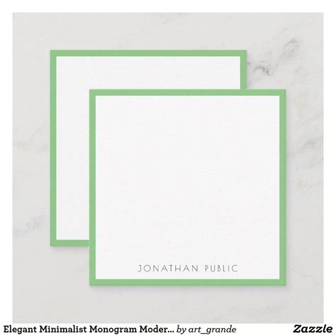 Elegant Minimalist Monogram Modern Template Zazzle Monogram Note