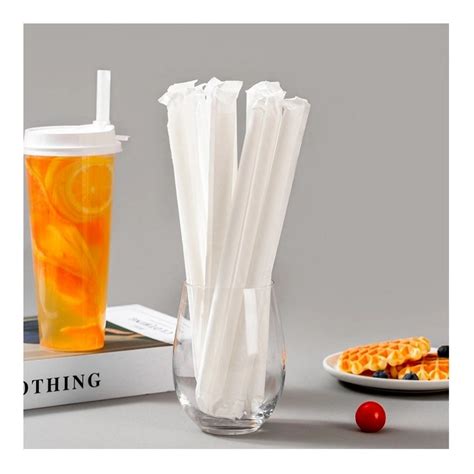 Factory Wholesale Pla Straws Individually Packaged Degradable Plastic