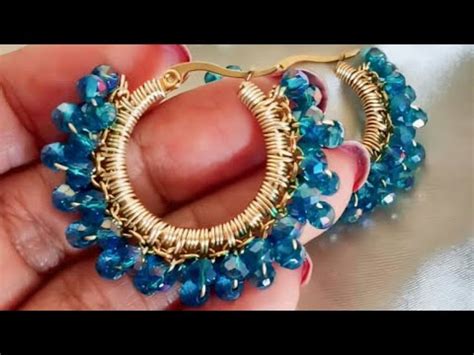 DIY Candongas Arracadas Argollas Aros Con Cuentas Beaded Hoop