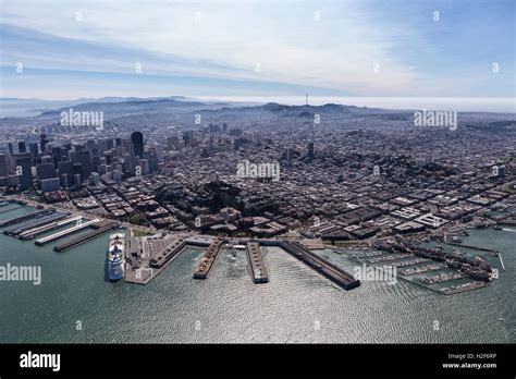 Aerial View Of San Francisco North Beach And Fishermans Wharf