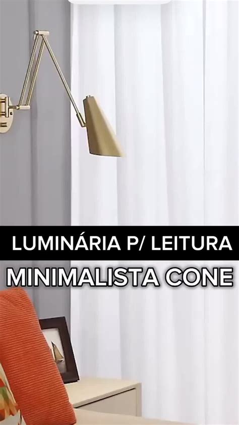 Luminária Cabeceira Cama Quarto Leitura Parede Cone Preta Frete grátis