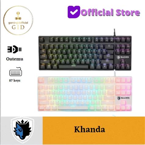 Jual Sades Khanda Tkl Mechanical Gaming Keyboard Putih Brown Switch